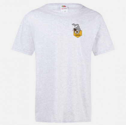 Gray Cotton T-Shirt with SBGMI Shield Logo 2024